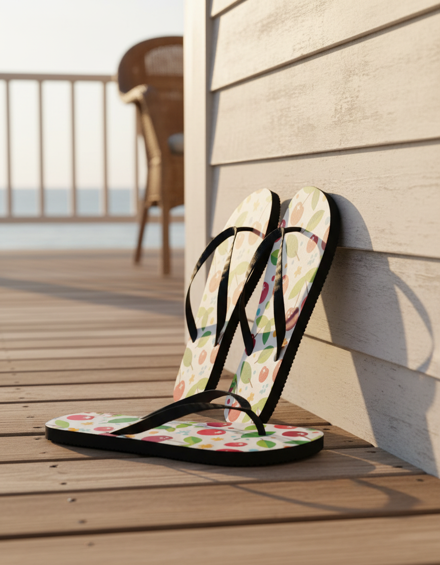 Flip Flops in Crimson