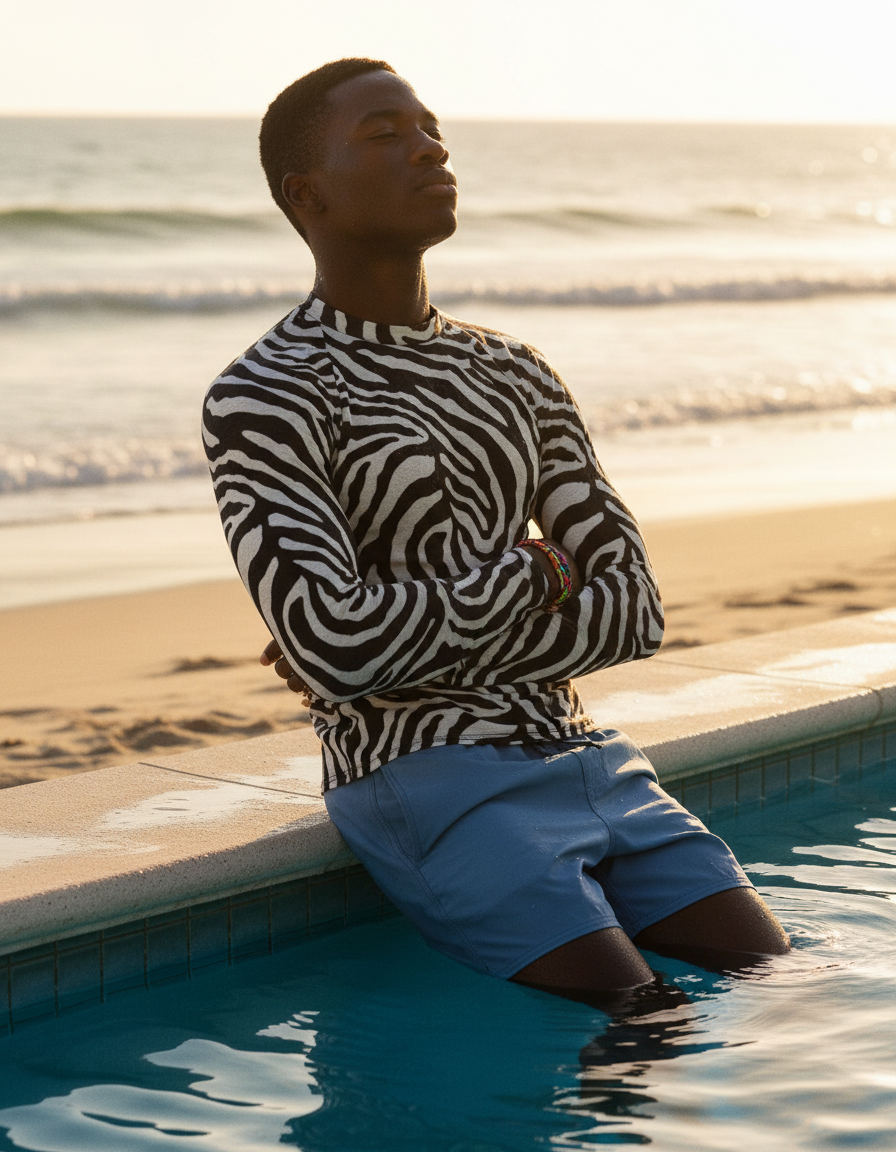 Men's Zebra Patterns rashguard