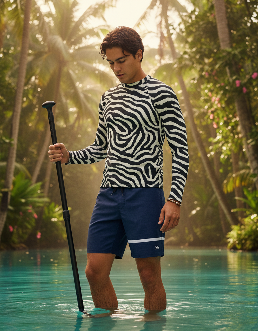 Men's Zebra Patterns rashguard