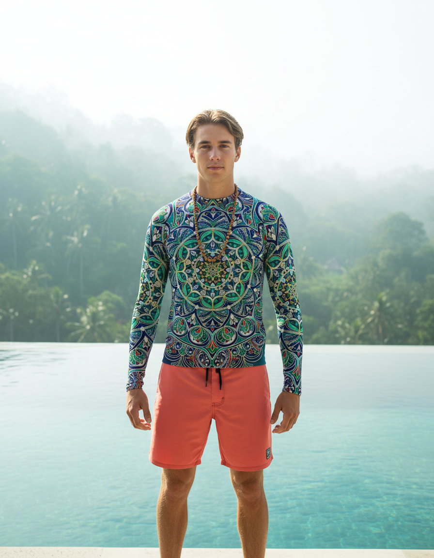 Men's Mandala Art rashguard