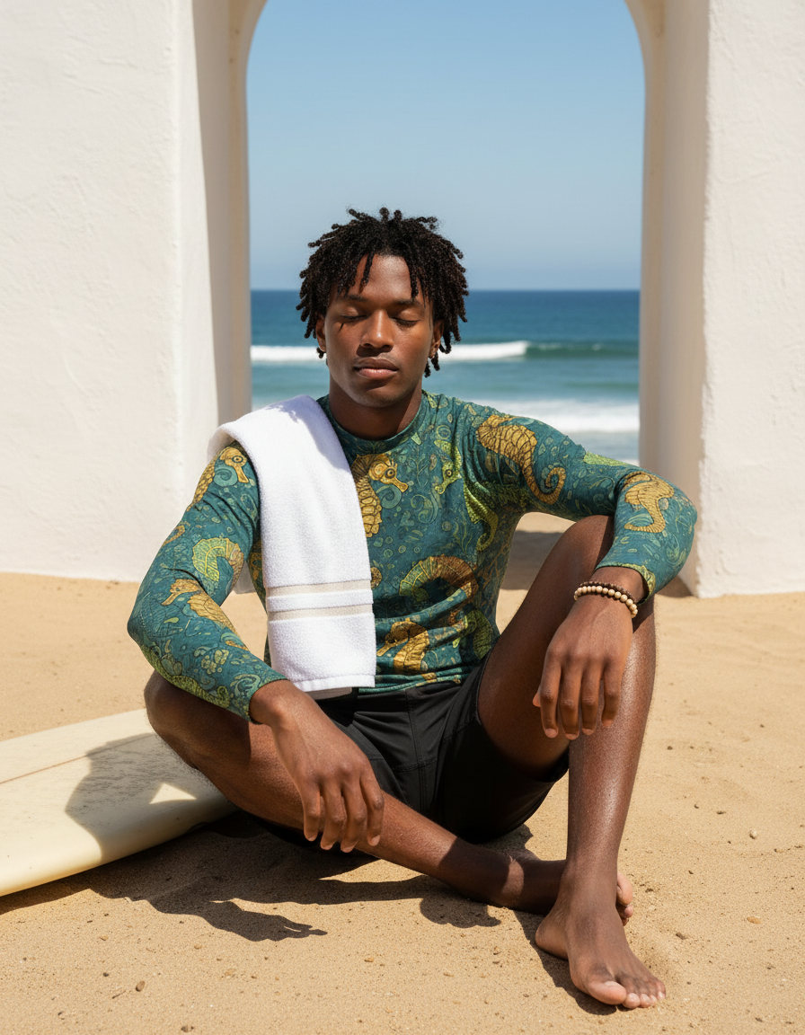 Men's Seahorse rashguard