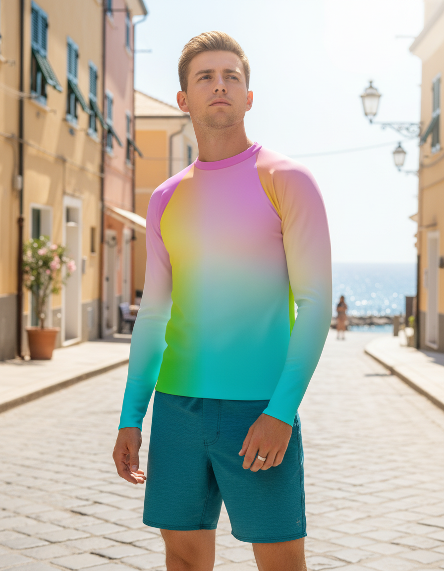Men's YUV Color Space — Wikimedia (YUV UV plane Y1 100 percent.png) rashguard