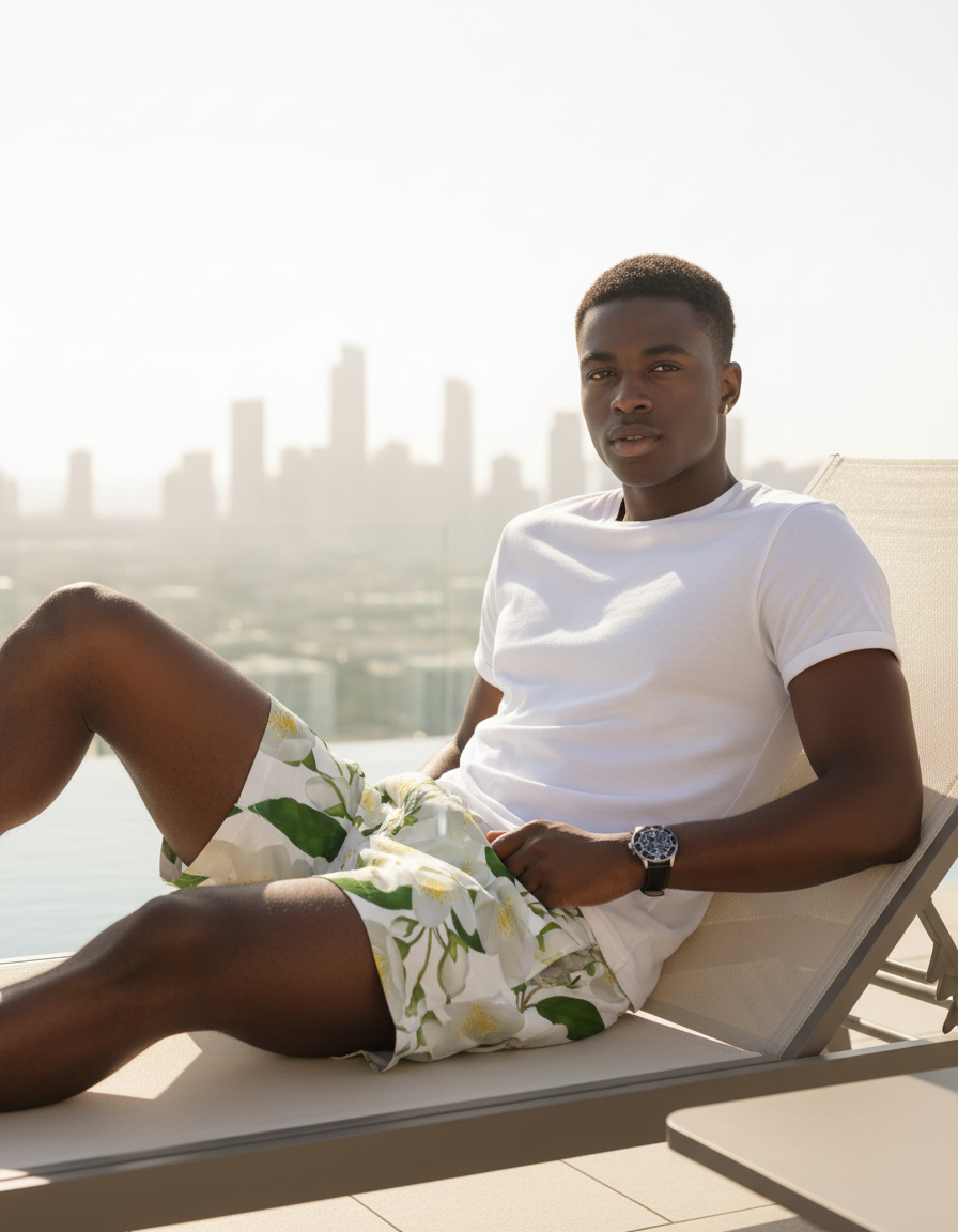 Men's Swim Trunks in Serenade