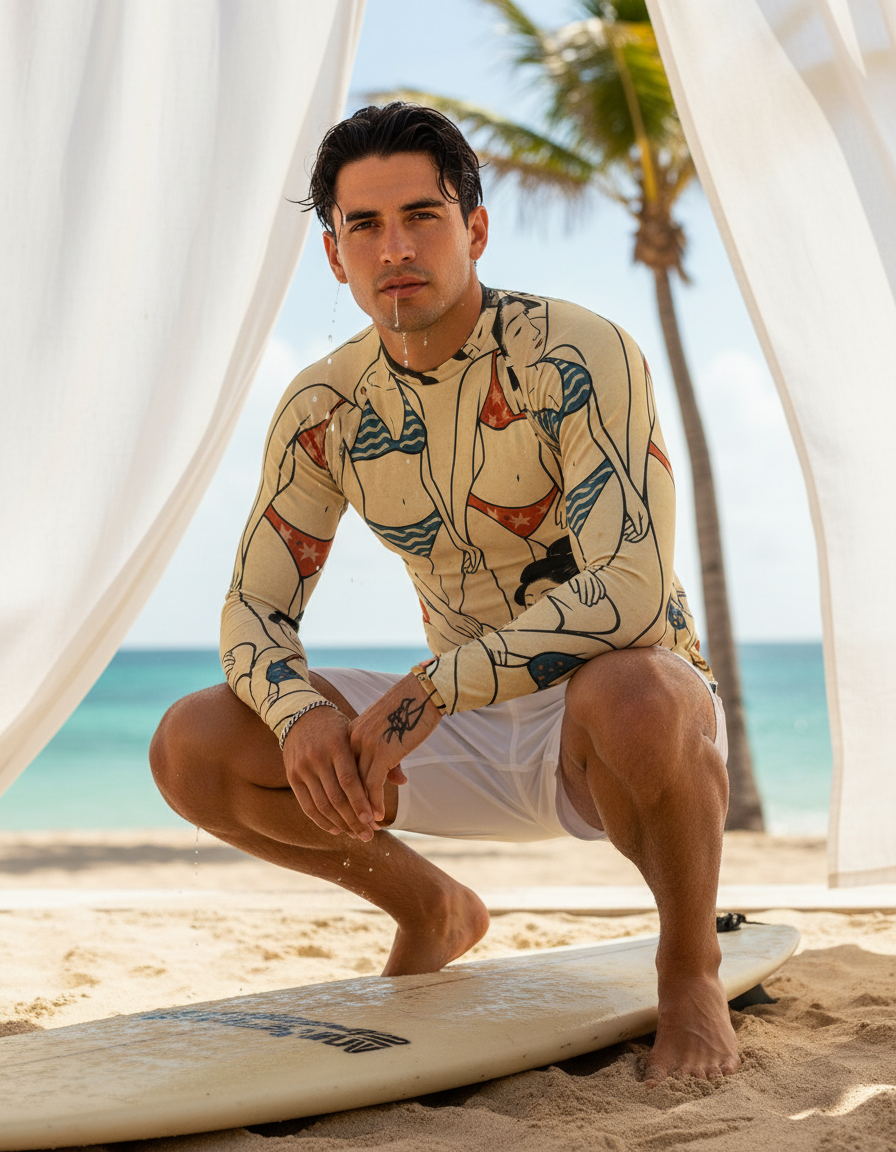 Men's Japanese Ukiyo-e rashguard