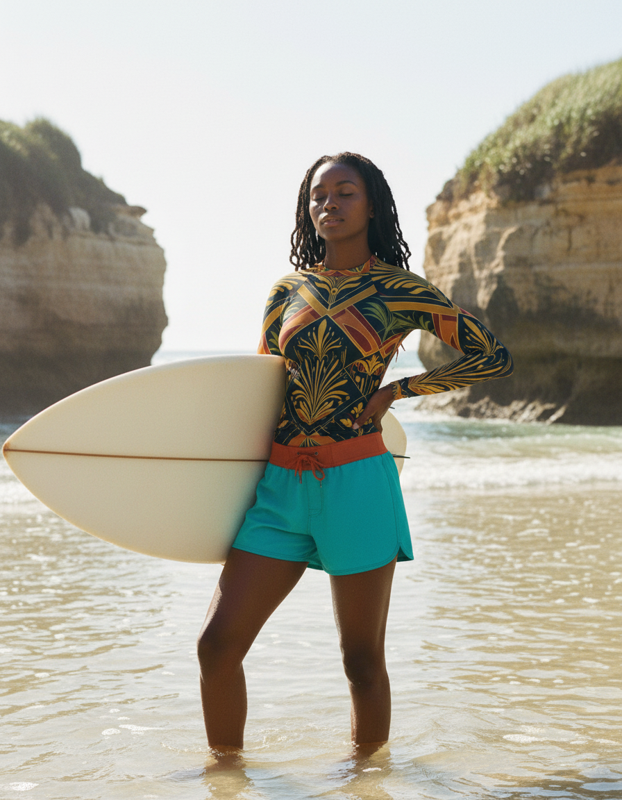 Women's Art Deco rashguard