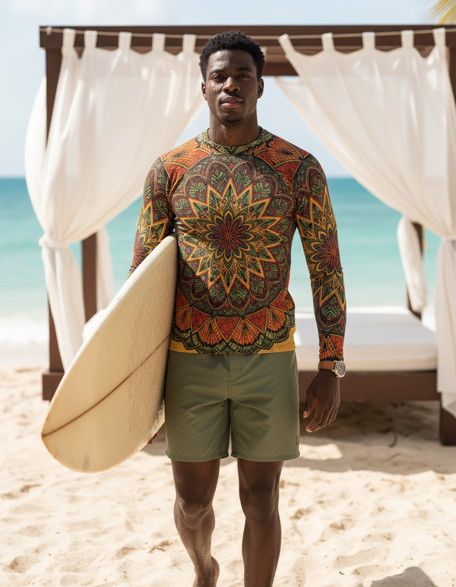 Men's Mandala Art rashguard