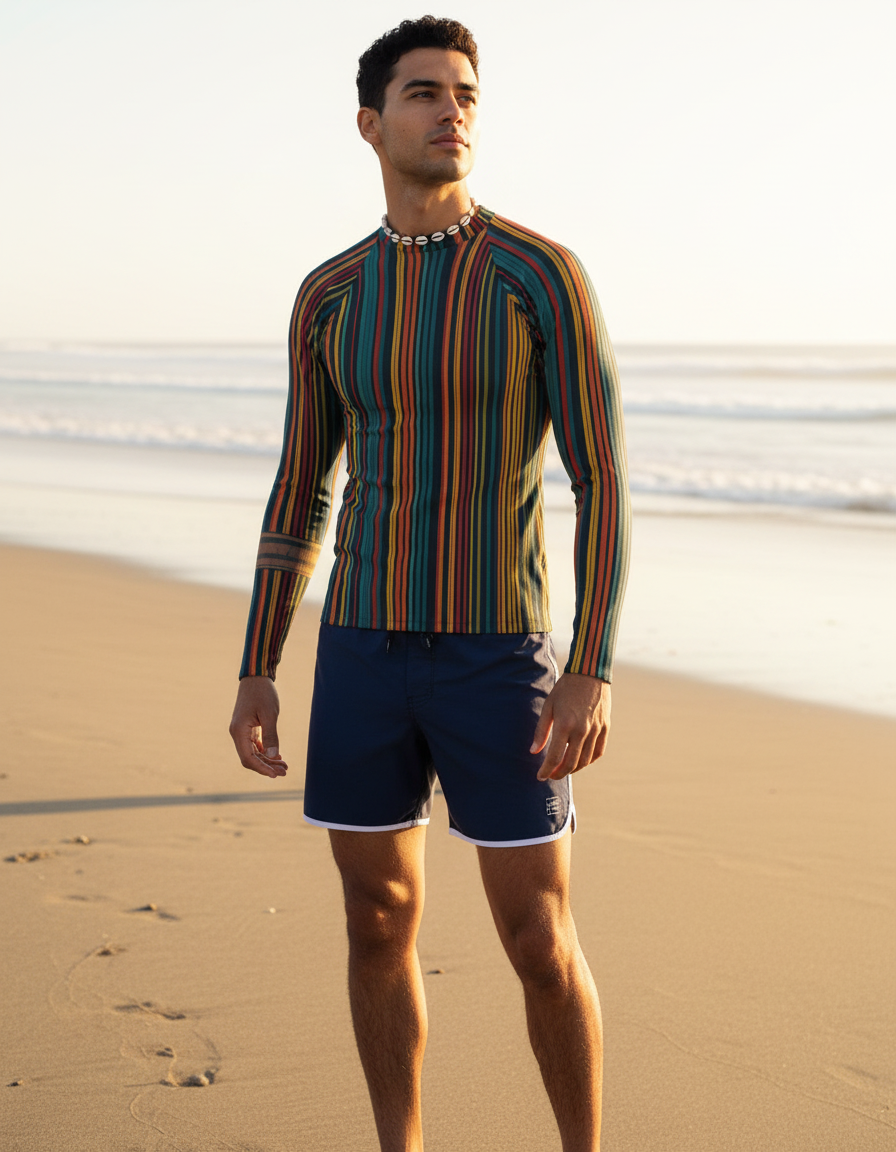 Men's Striped Patterns rashguard