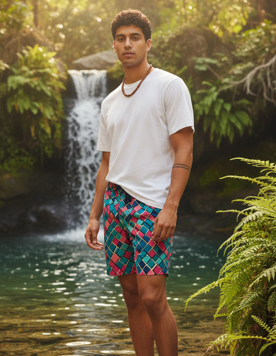 Men's Swim Trunks in Vortex