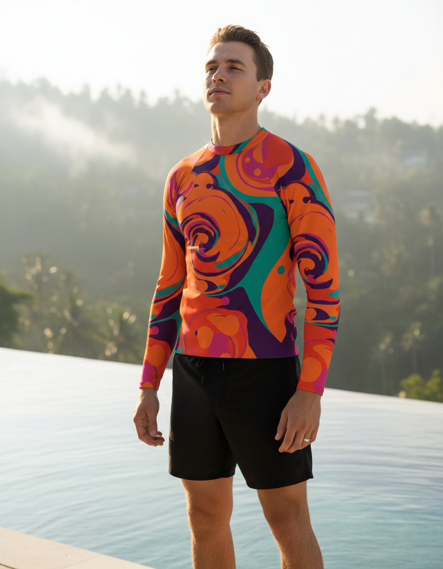 Men's Psychedelic 60s rashguard