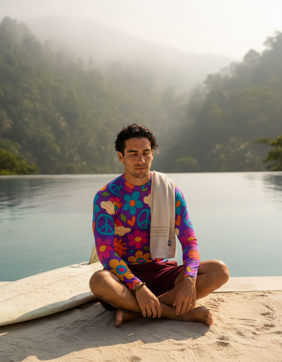 Men's Vibrant Seamless Patterns rashguard