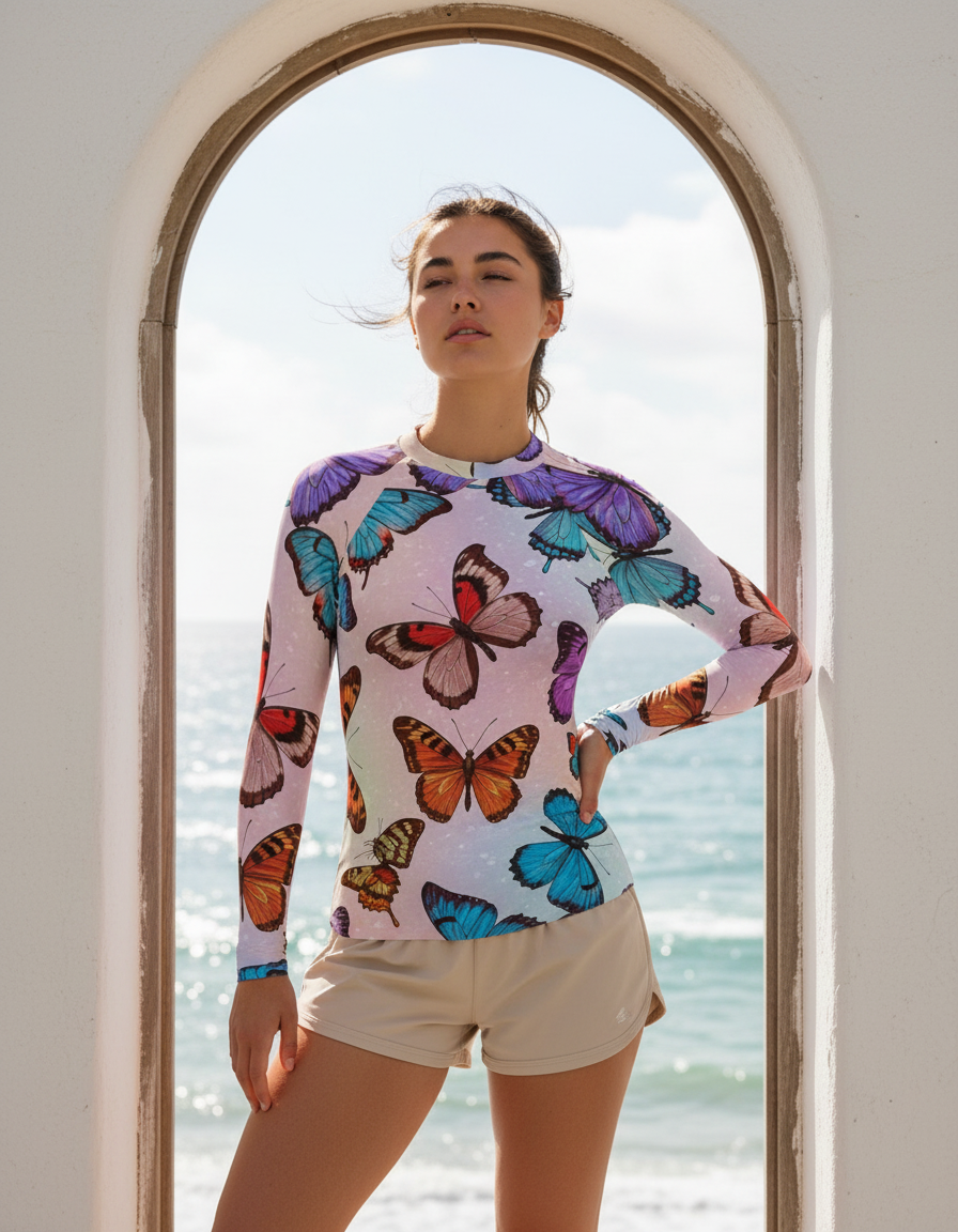 Women's Butterfly rashguard