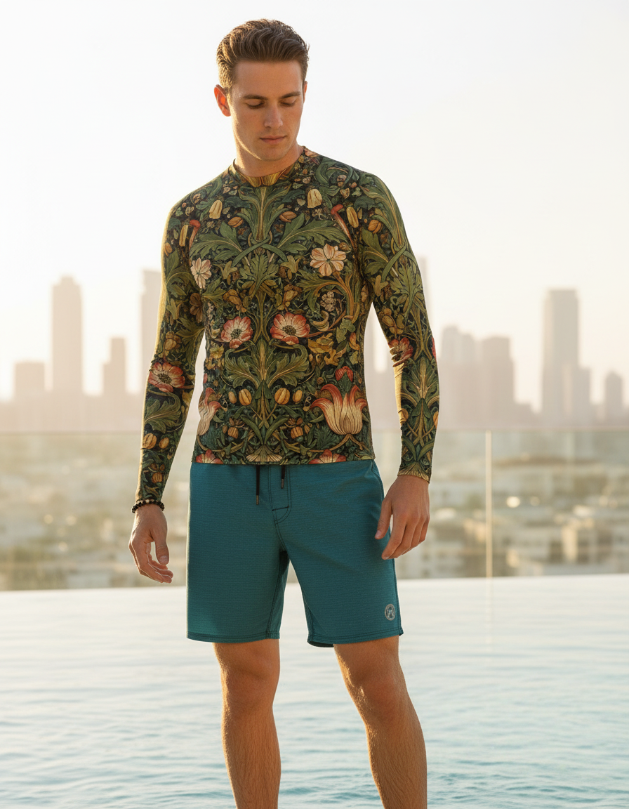 Men's William Morris rashguard