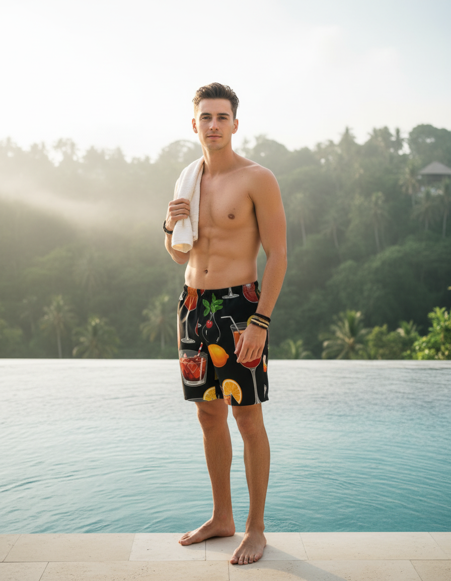 Men's Swim Trunks in Splash