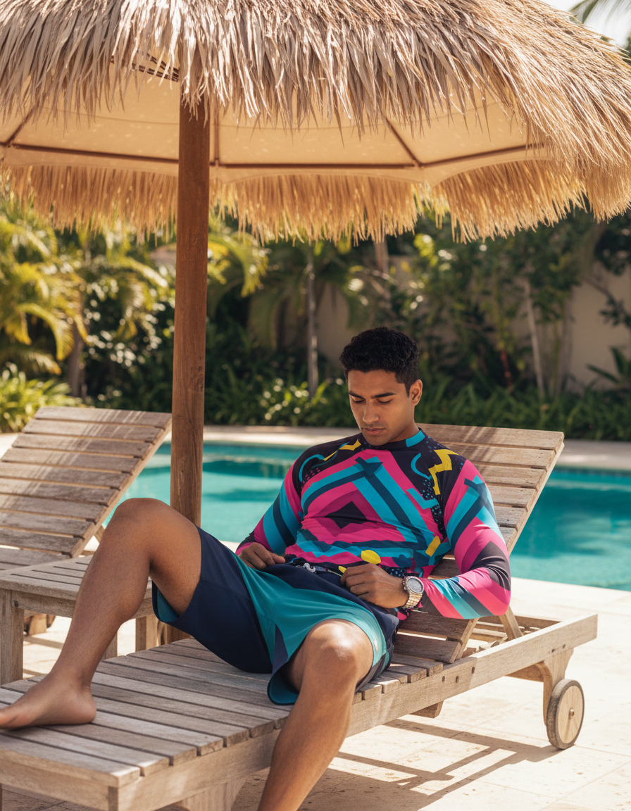 Men's Memphis Design rashguard
