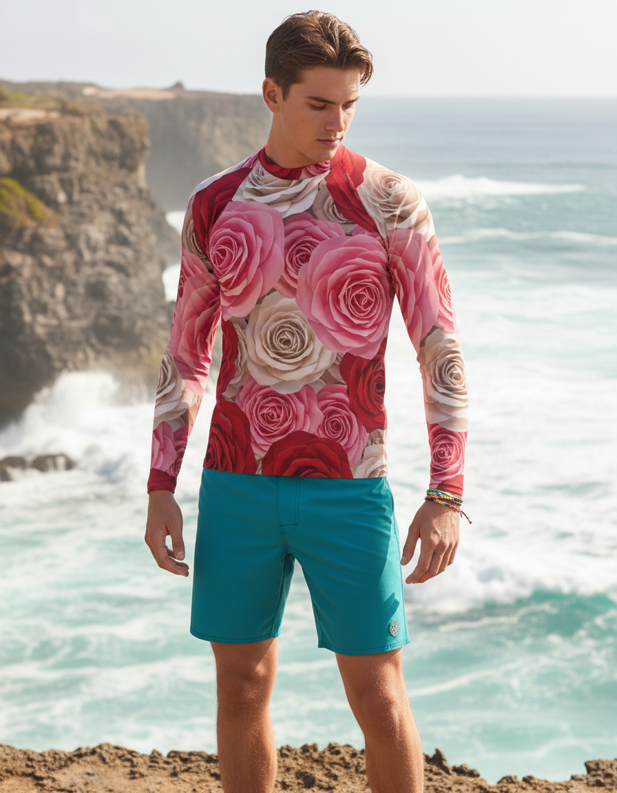 Men's Rose rashguard