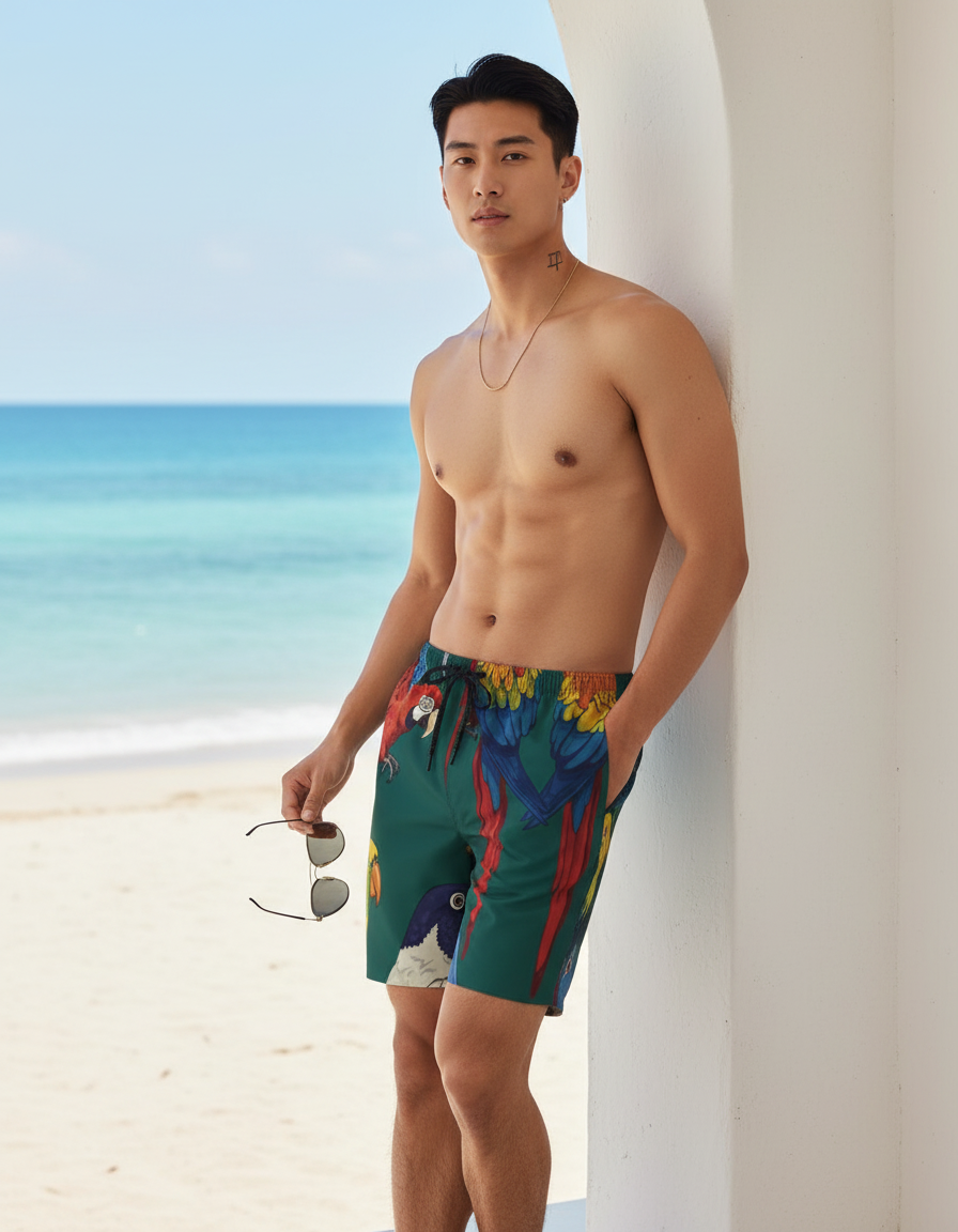 Men's Swim Trunks in Jungle