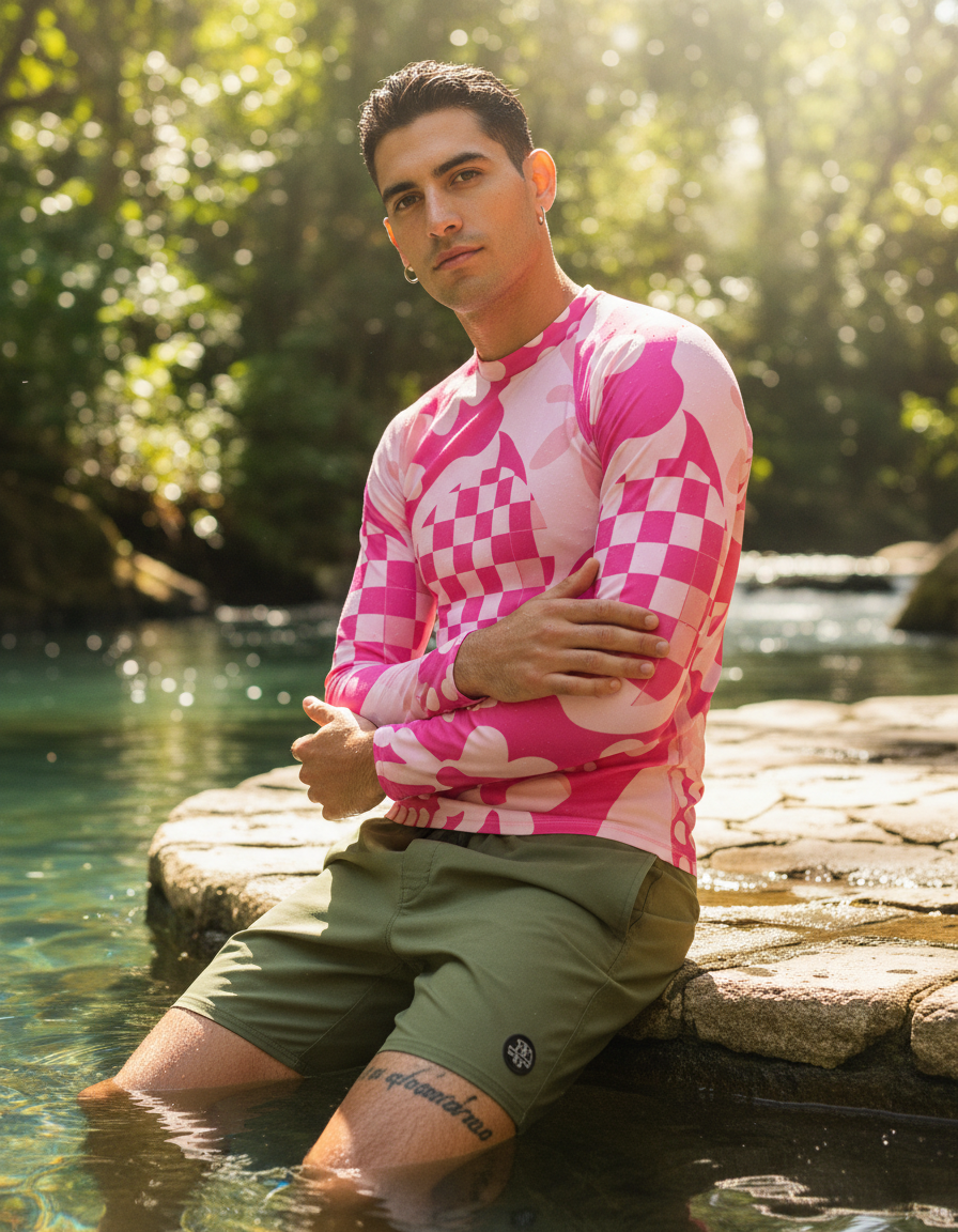 Men's Bicolor Patterns rashguard