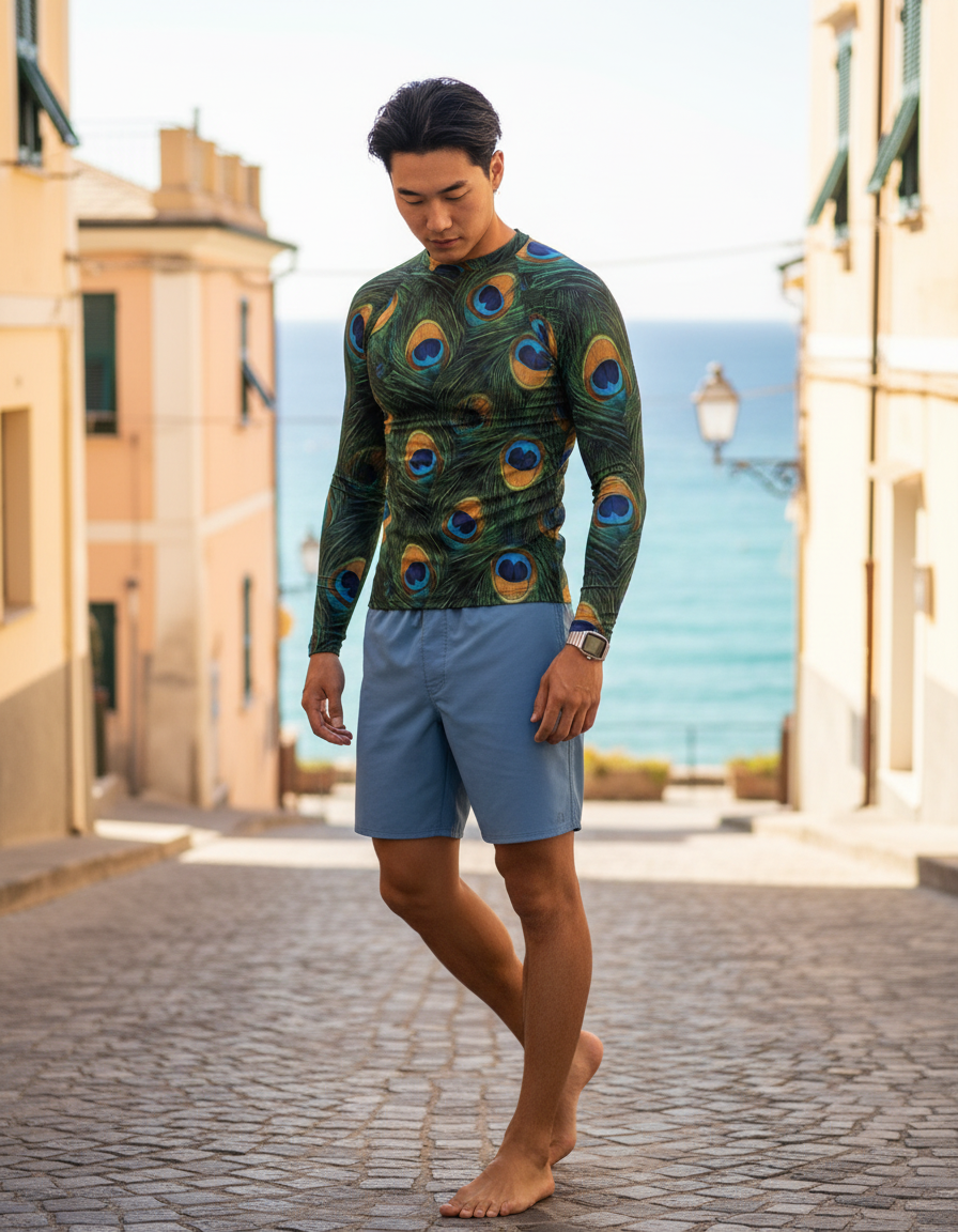 Men's Peacock rashguard