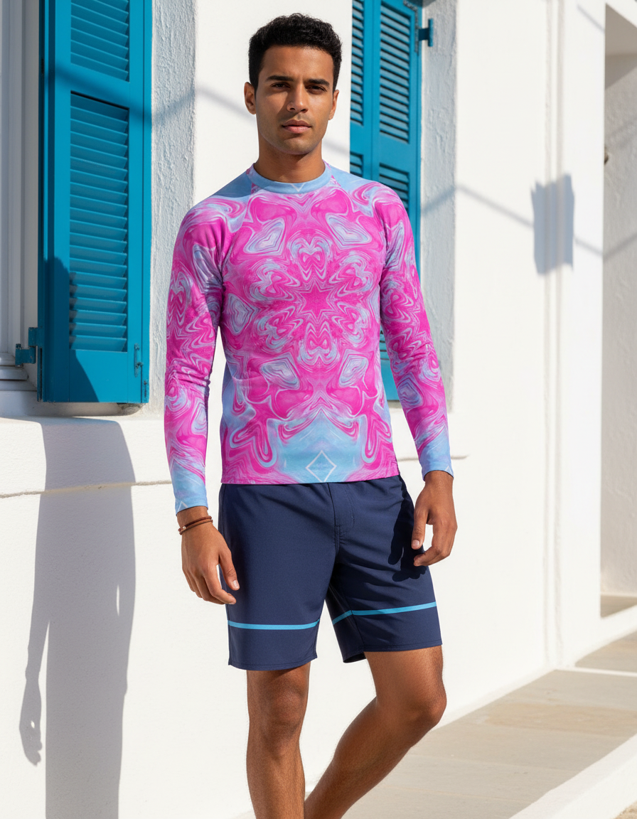 Men's Bicolor Patterns rashguard