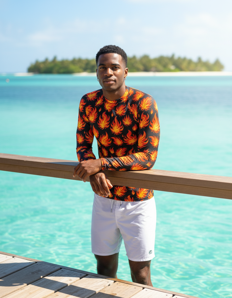Men's Fire Patterns rashguard