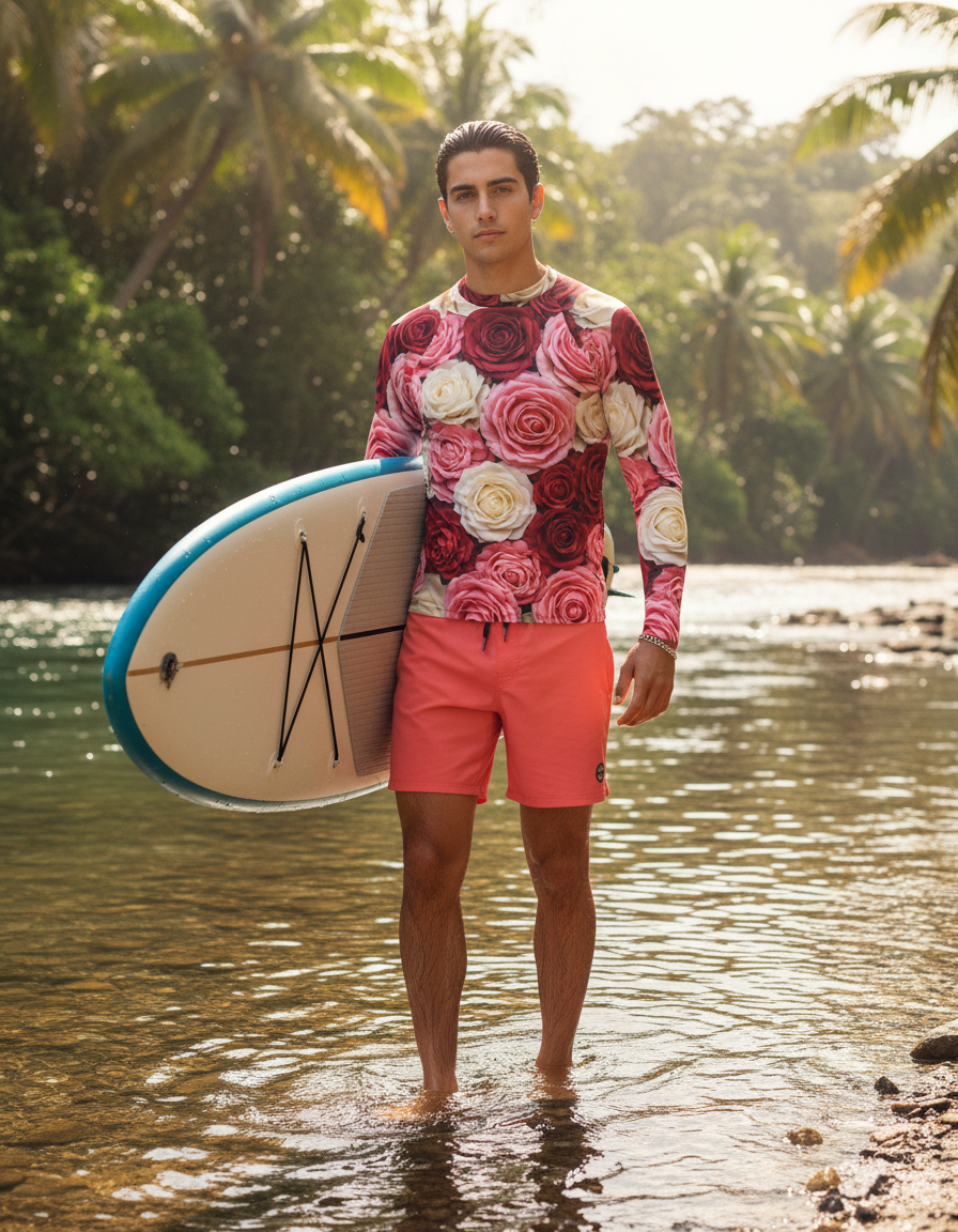 Men's Rose rashguard