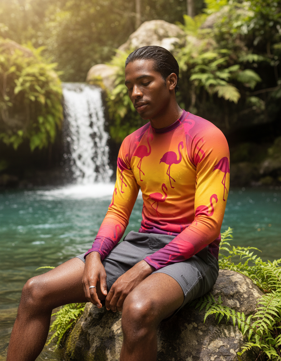 Men's Flamingo rashguard