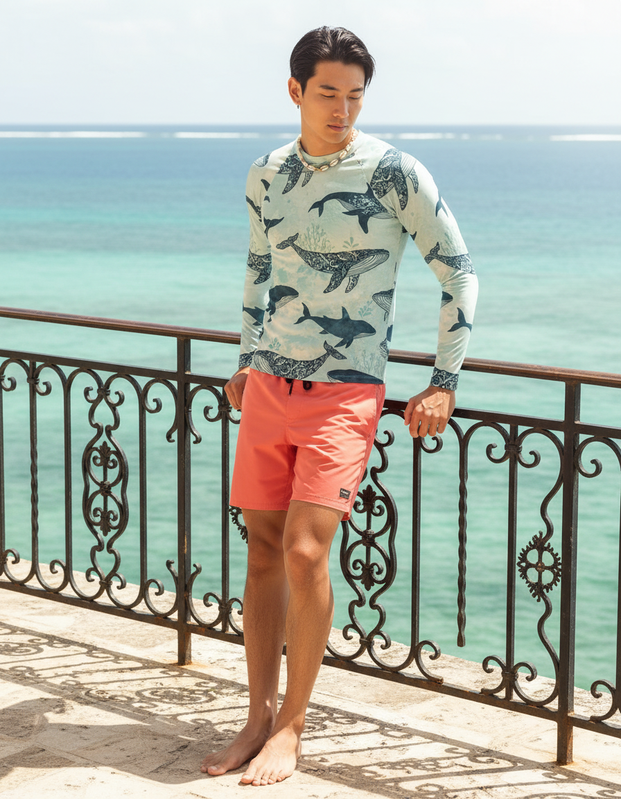 Men's Whale rashguard