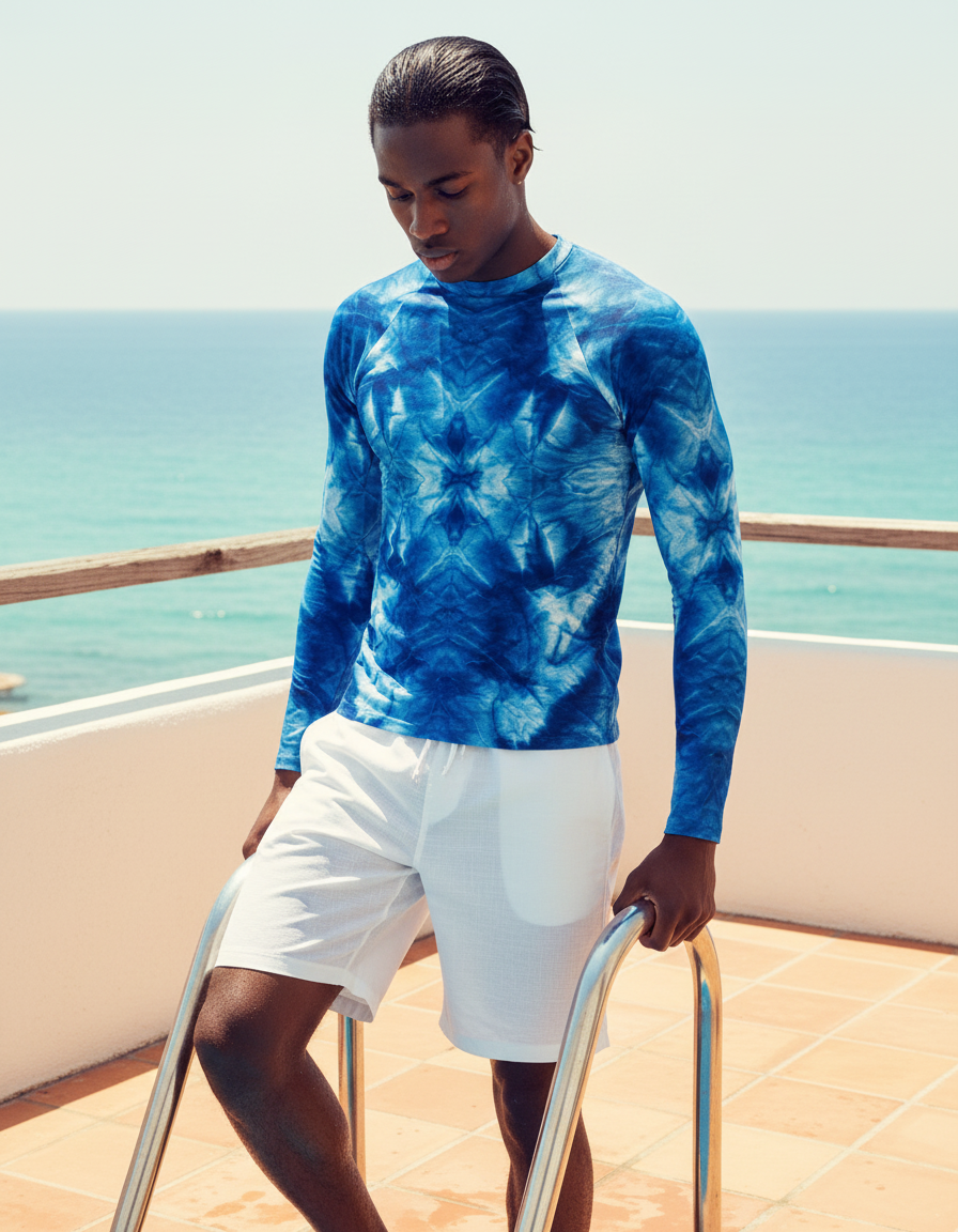 Men's Shibori rashguard