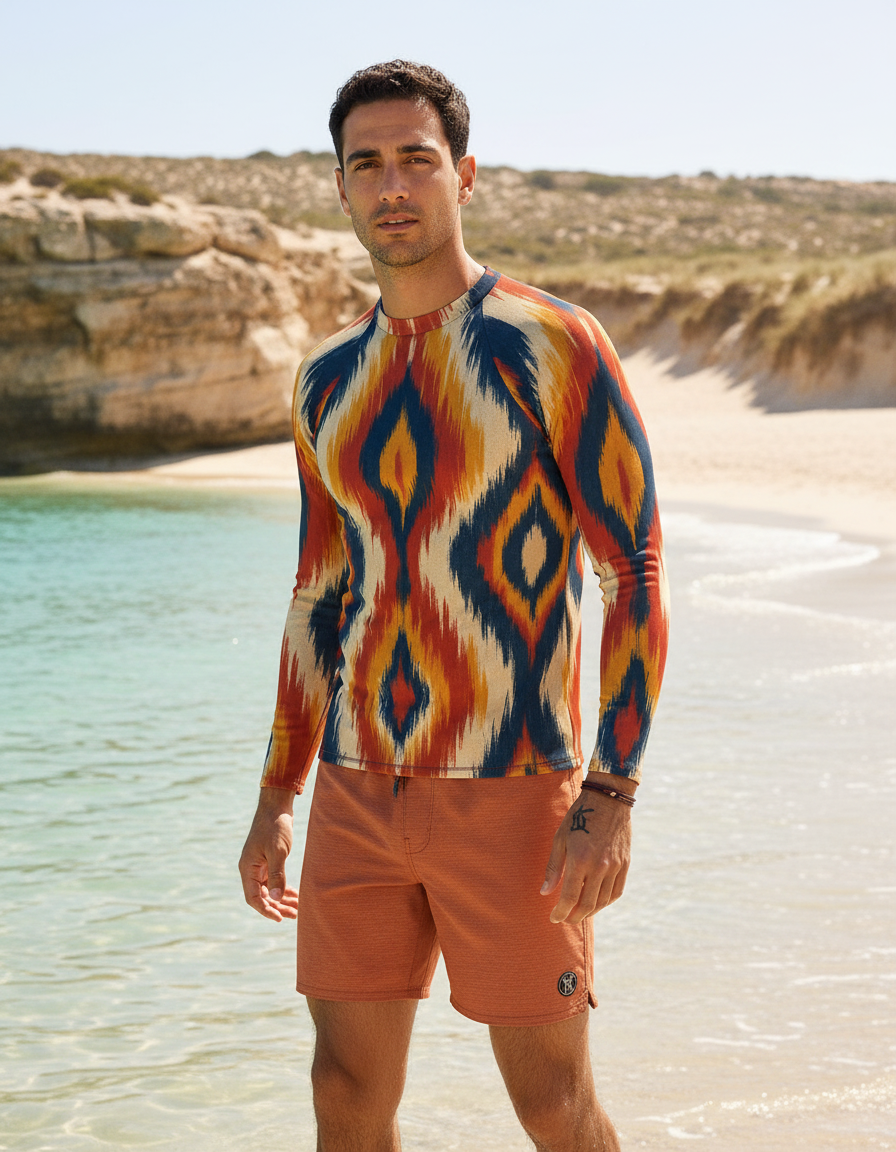 Men's Ikat rashguard