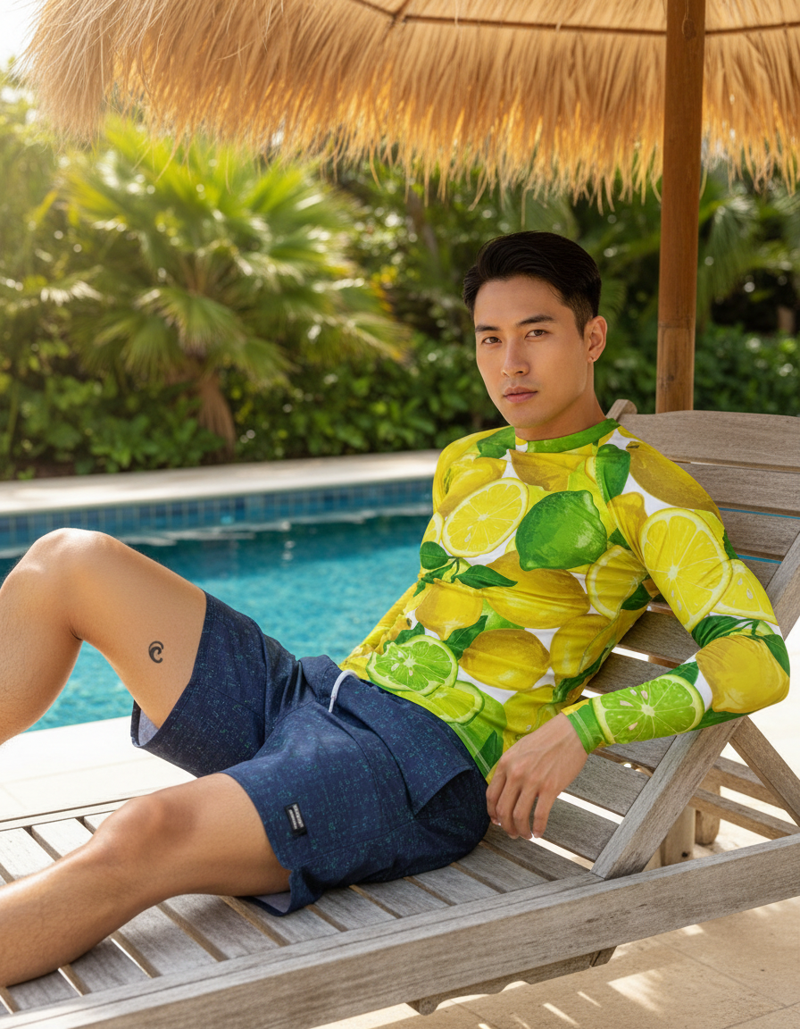 Men's Lemon rashguard