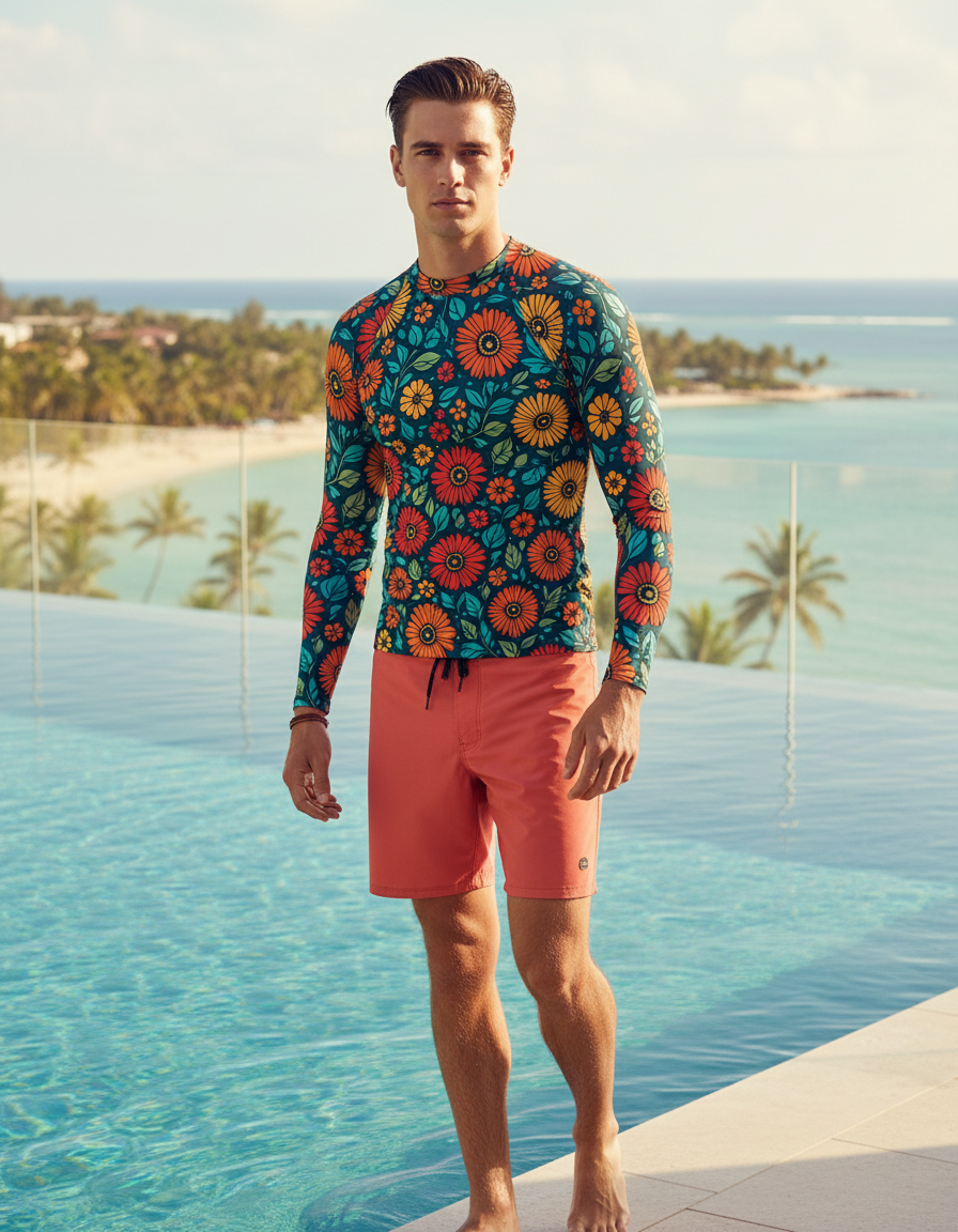 Men's Base Card Patterns rashguard