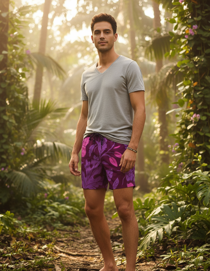 Men's Swim Trunks in Lush