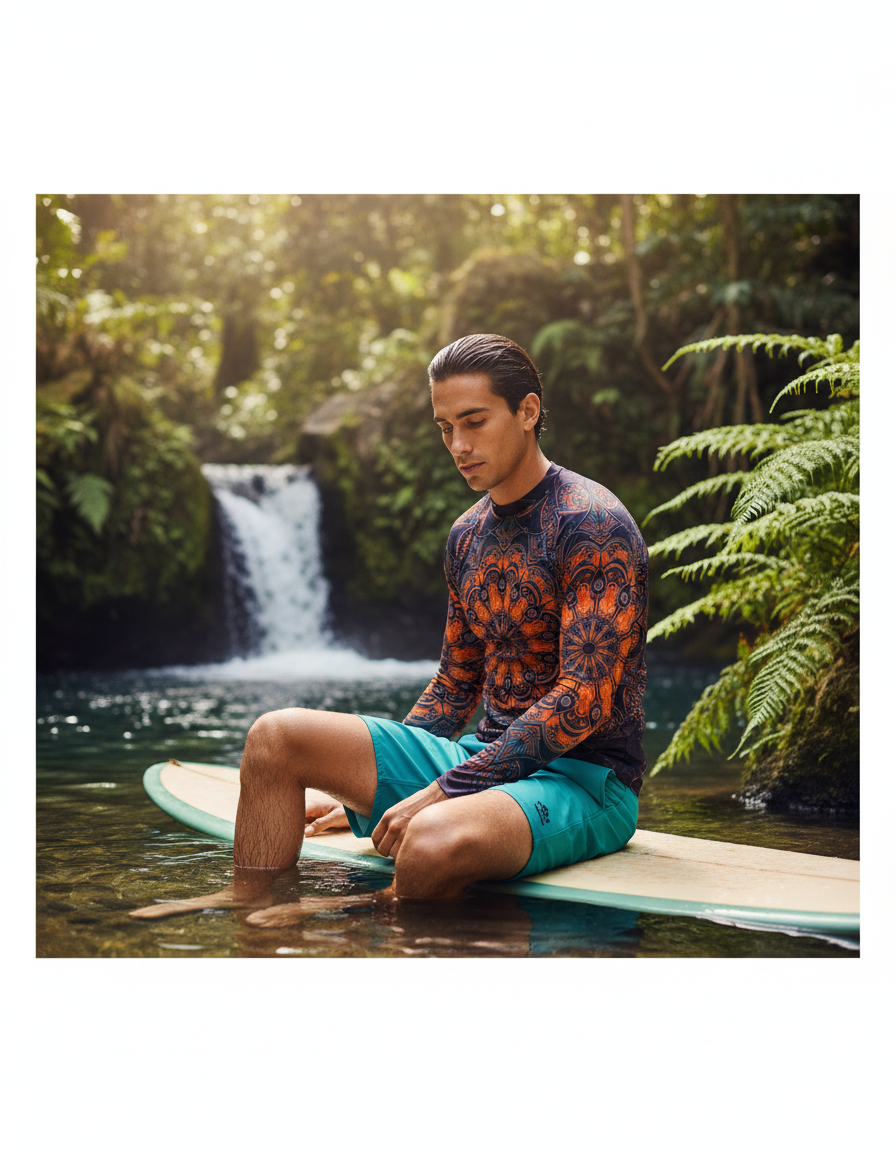 Men's Boho Mandala rashguard
