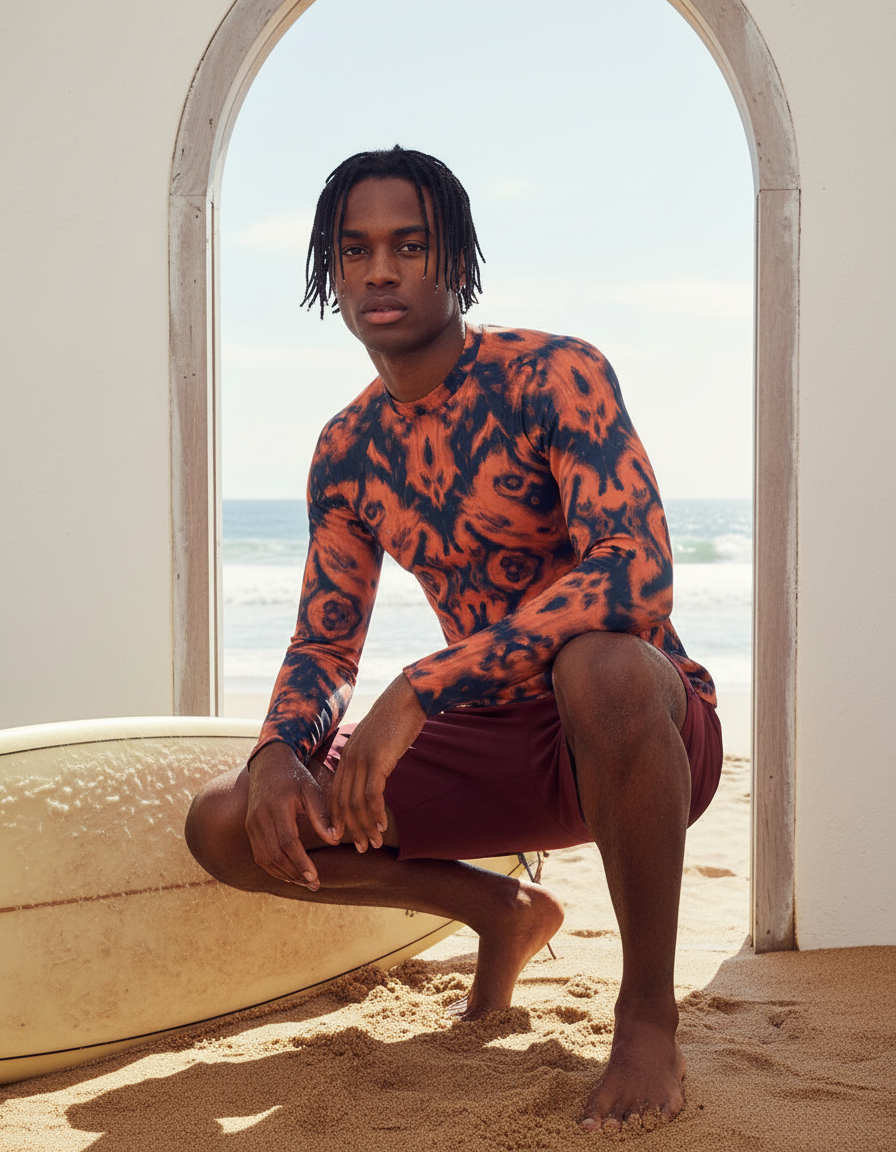 Men's Ikat rashguard