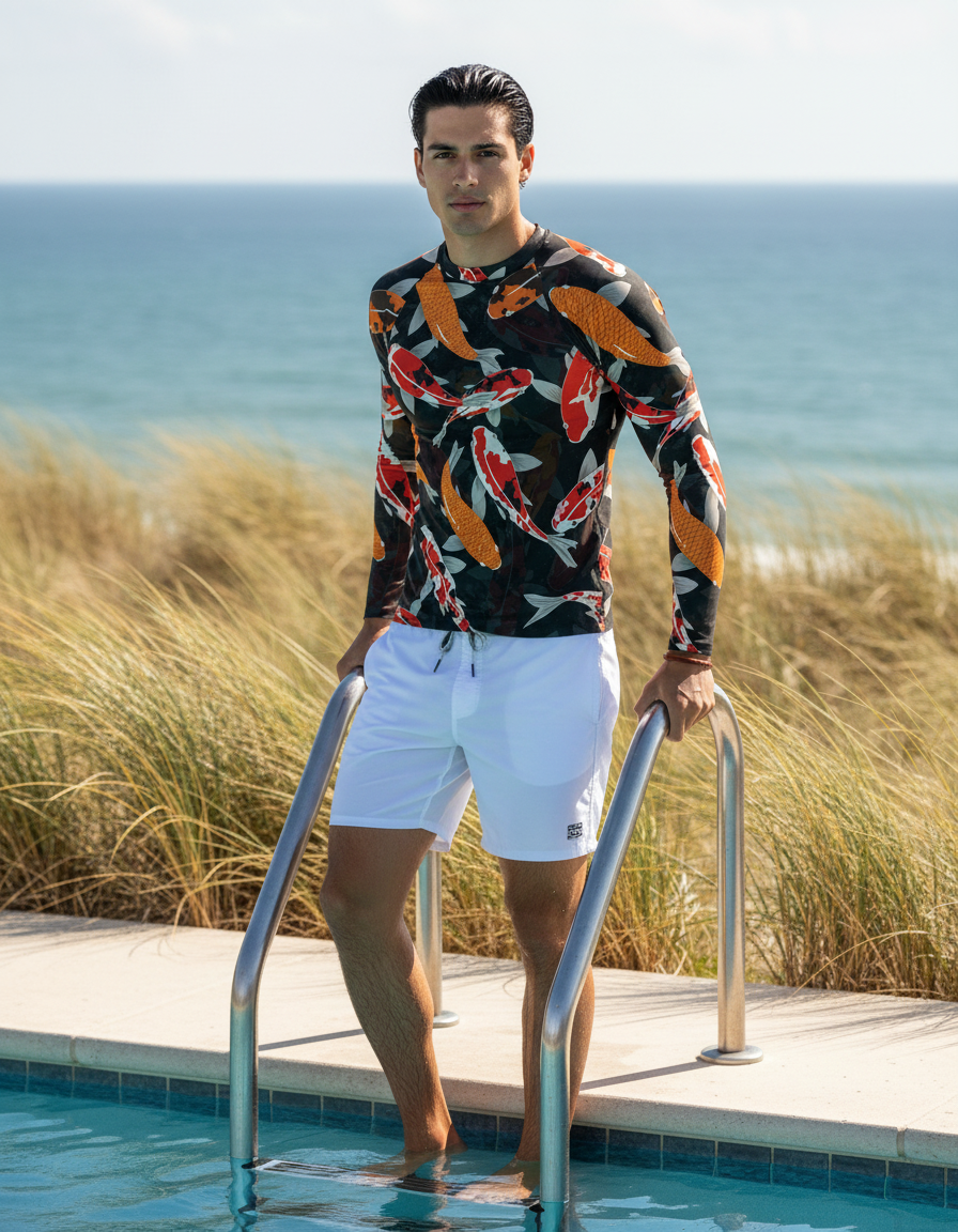 Men's Koi Fish rashguard