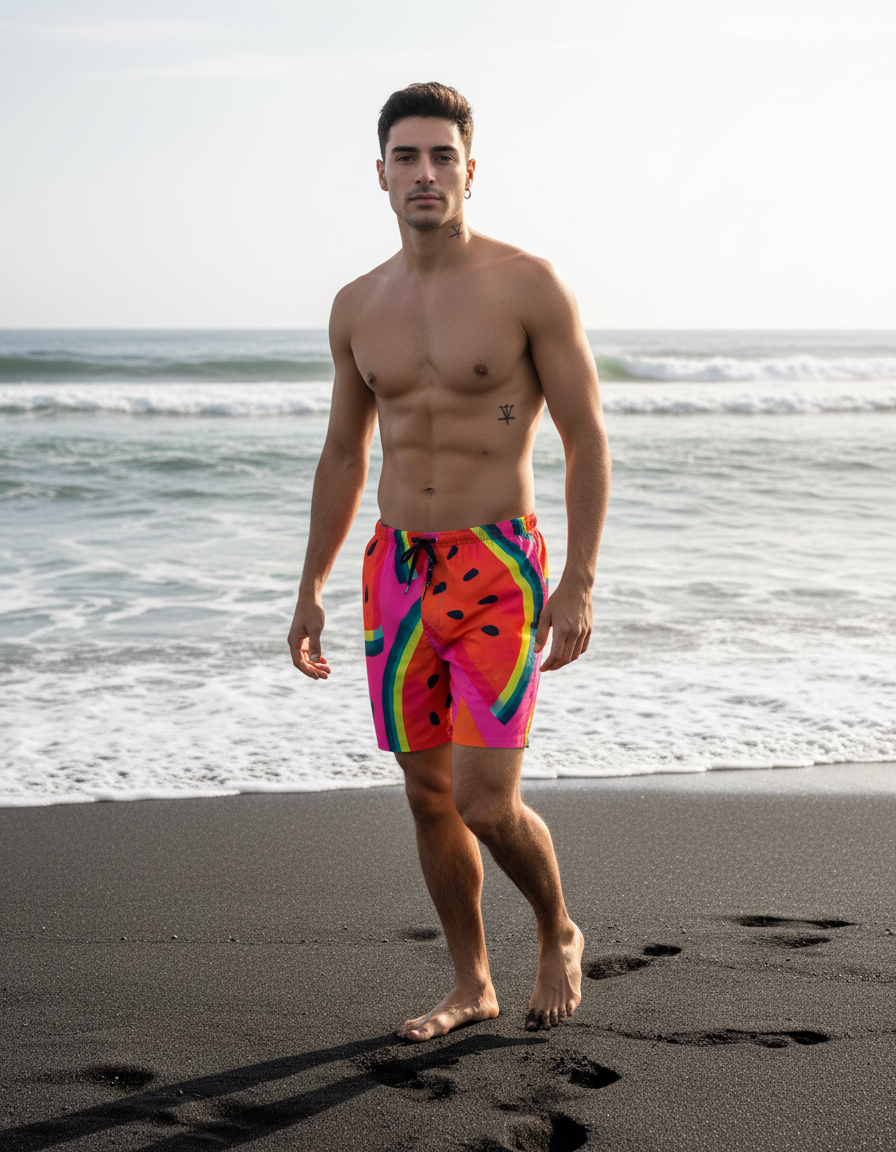 Men's Swim Trunks in Zest