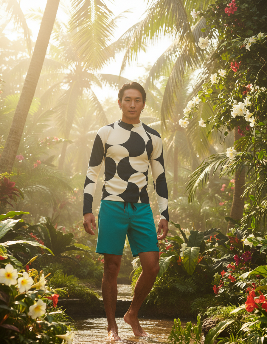 Men's Bicolor Patterns rashguard
