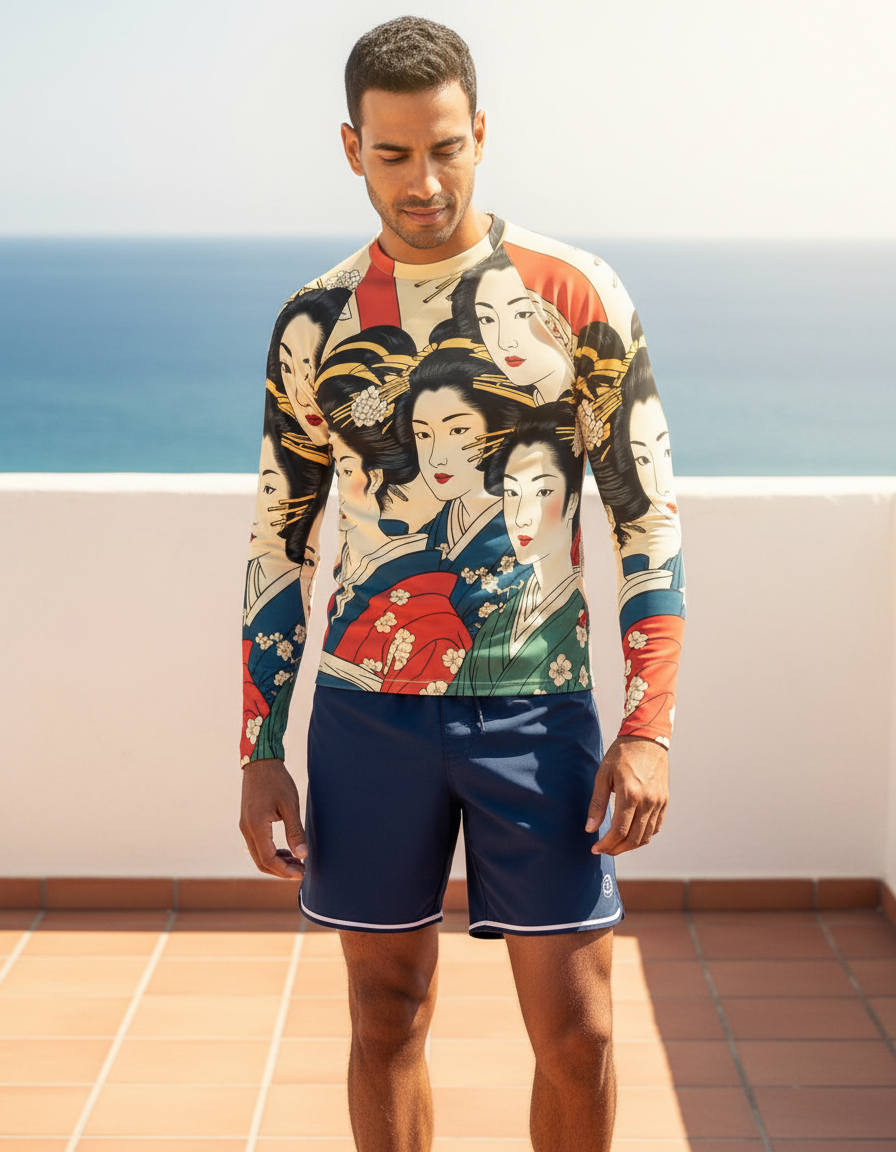 Men's Utamaro Ukiyo-e rashguard