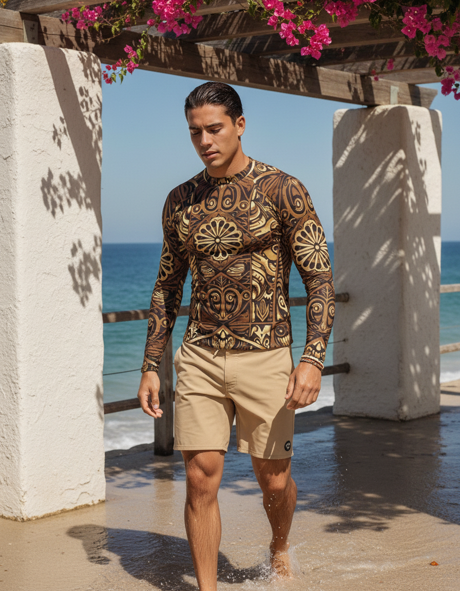 Men's Polynesian Tapa rashguard
