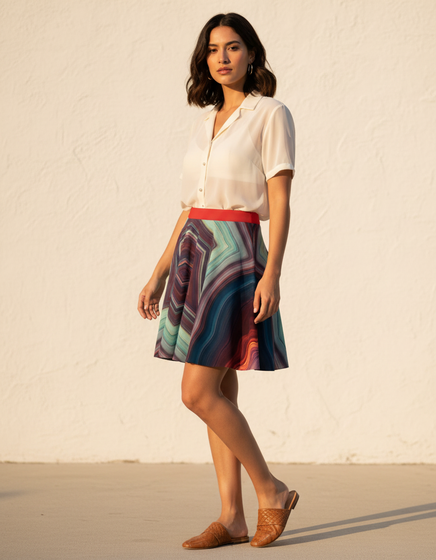 Skater Skirt in Vein