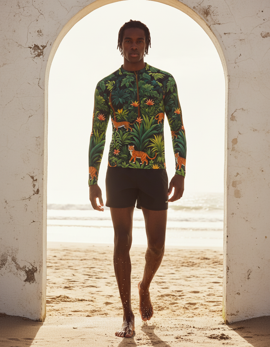 Men's Henri Rousseau Jungle rashguard