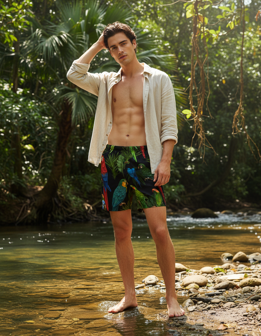 Men's Swim Trunks in Canopy