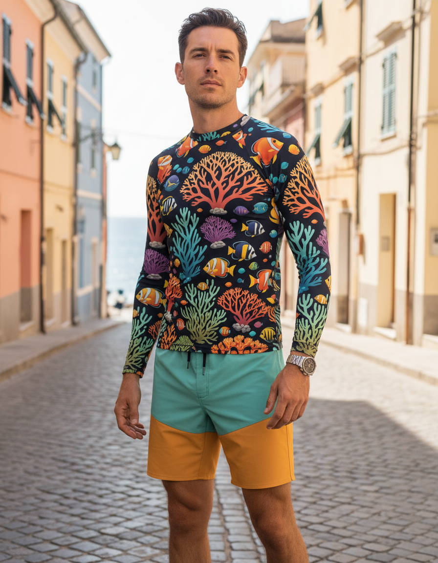 Men's Coral Reef rashguard