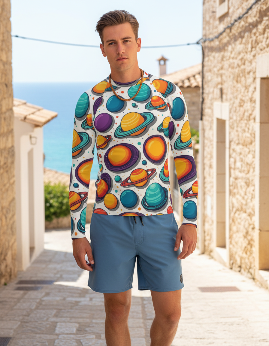 Men's Saturn rashguard