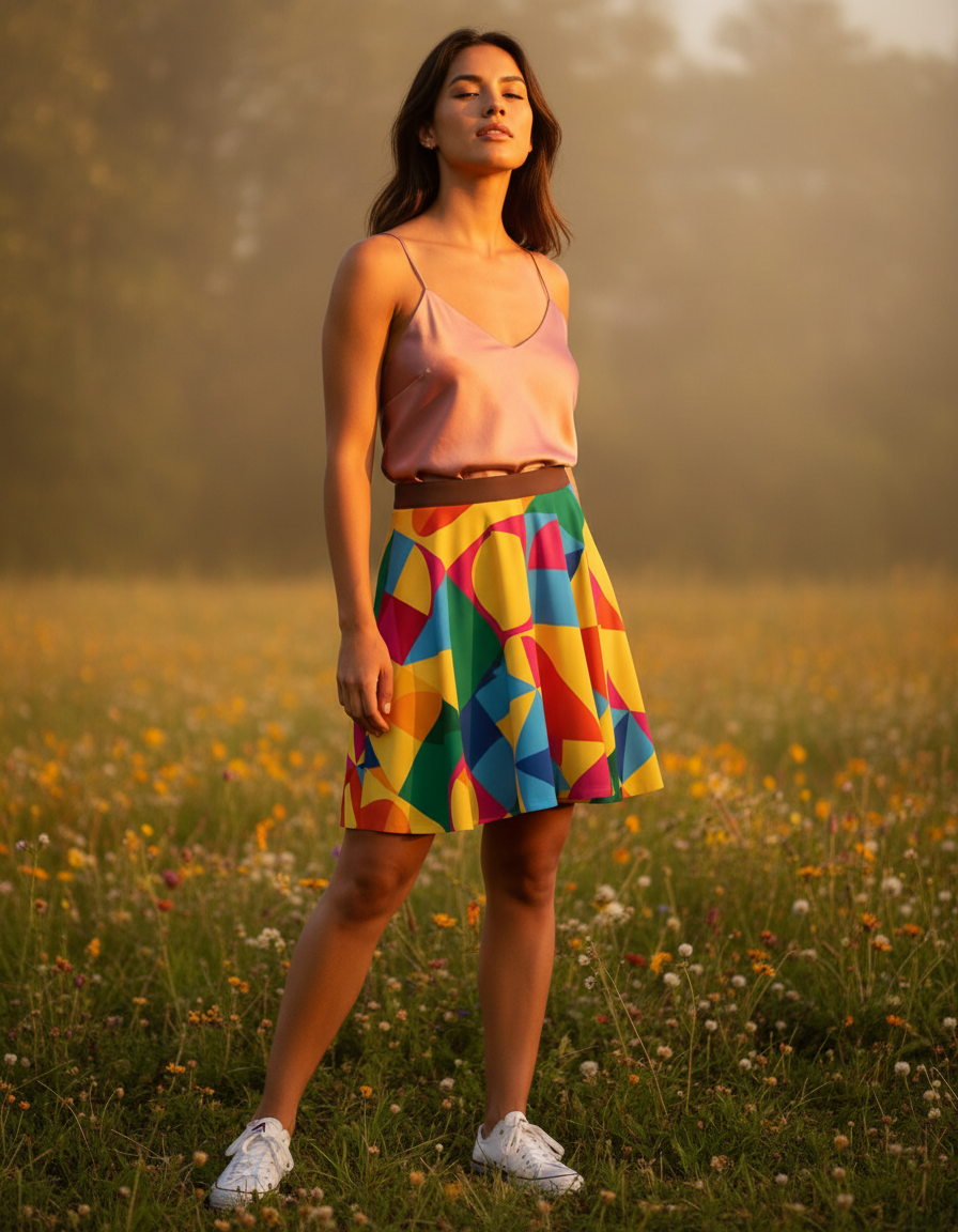 Skater Skirt in Kandinsky