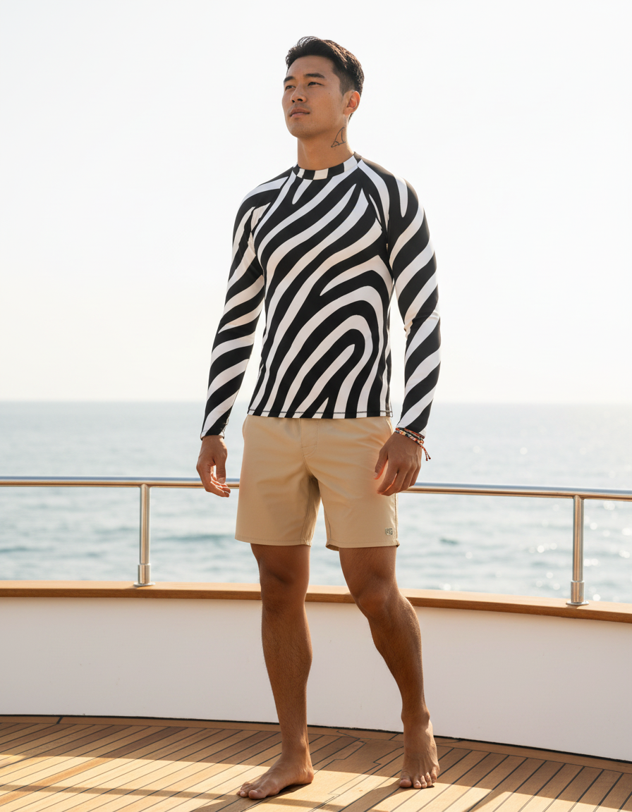 Men's Zebra Patterns rashguard