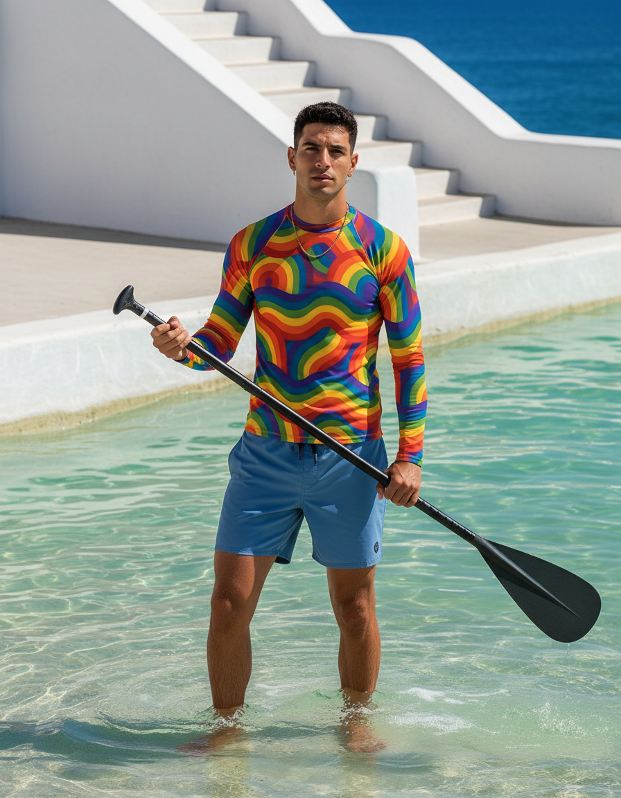Men's Rainbow Patterns rashguard