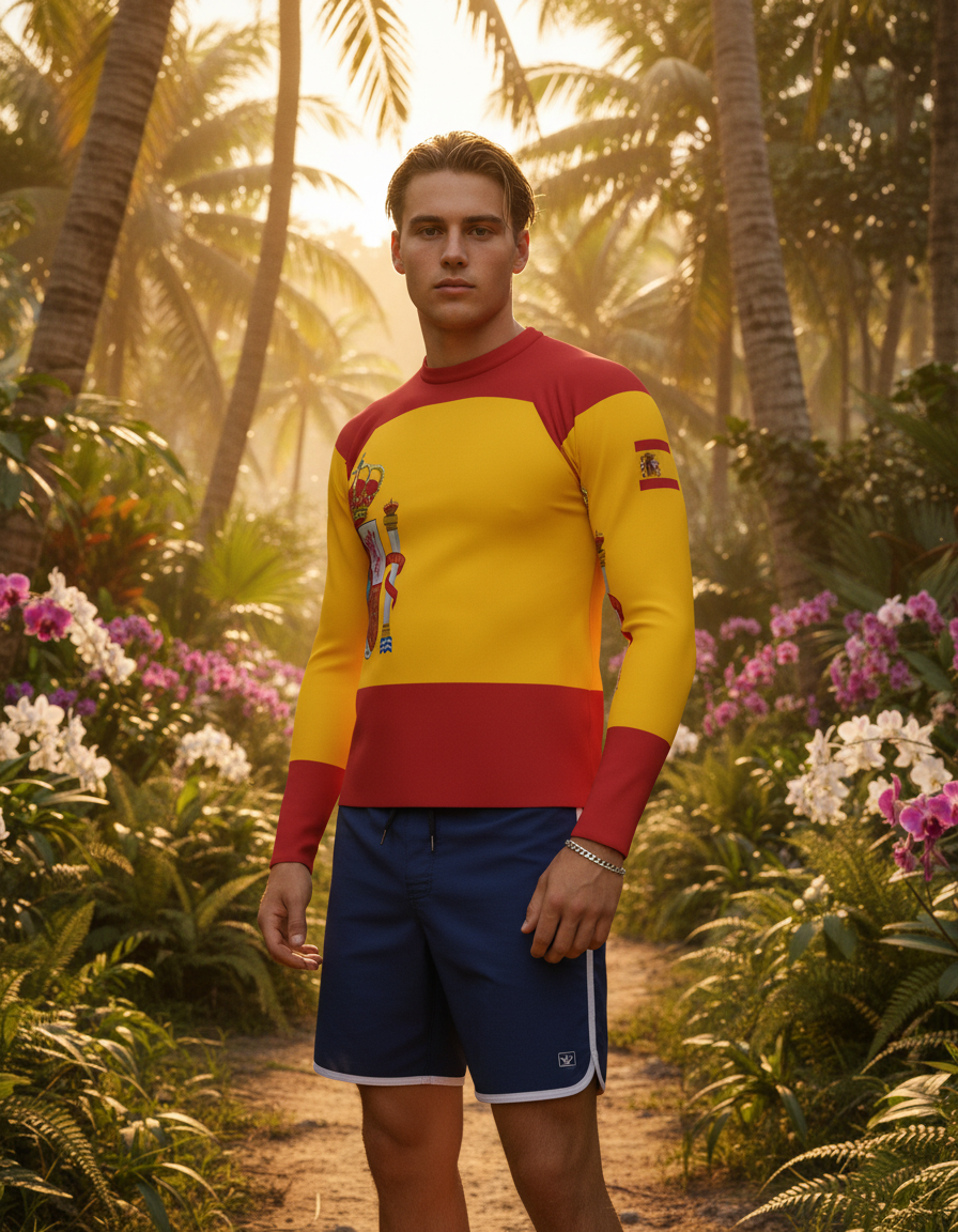 Men's Spanish Flag rashguard