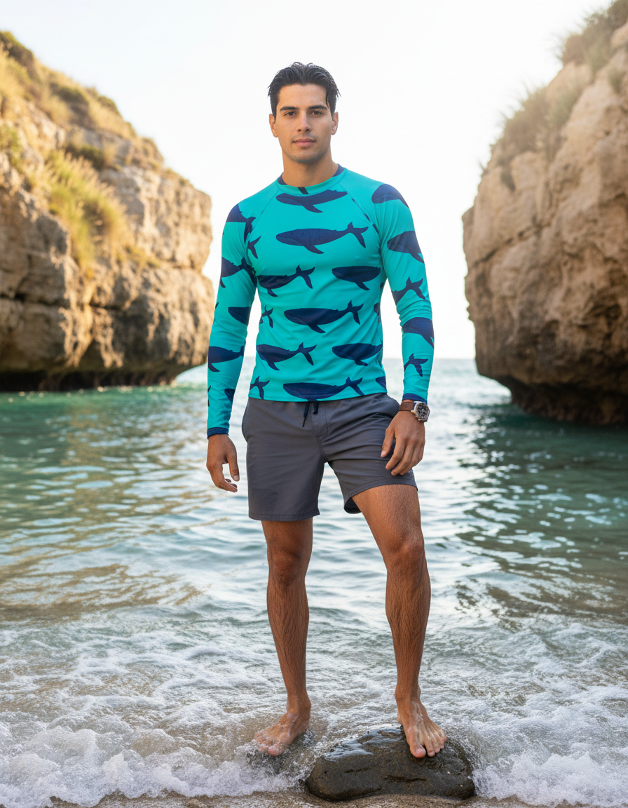 Men's Whale rashguard