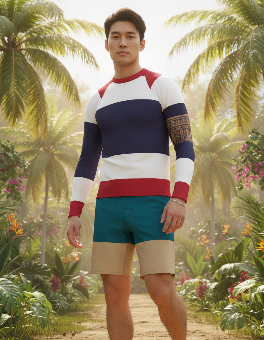 Men's Thai Flag rashguard